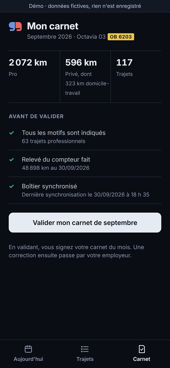 Validation du carnet du mois